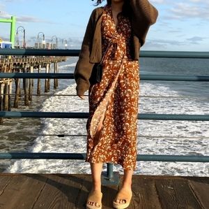 & Other Stories Midi Wrap Summer Dress